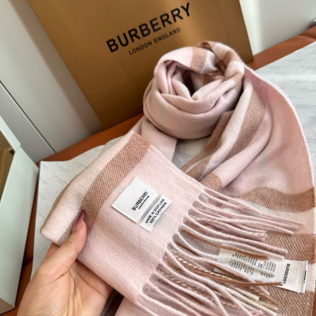 Burberry Cashmere Scarf "Pink-Brown"