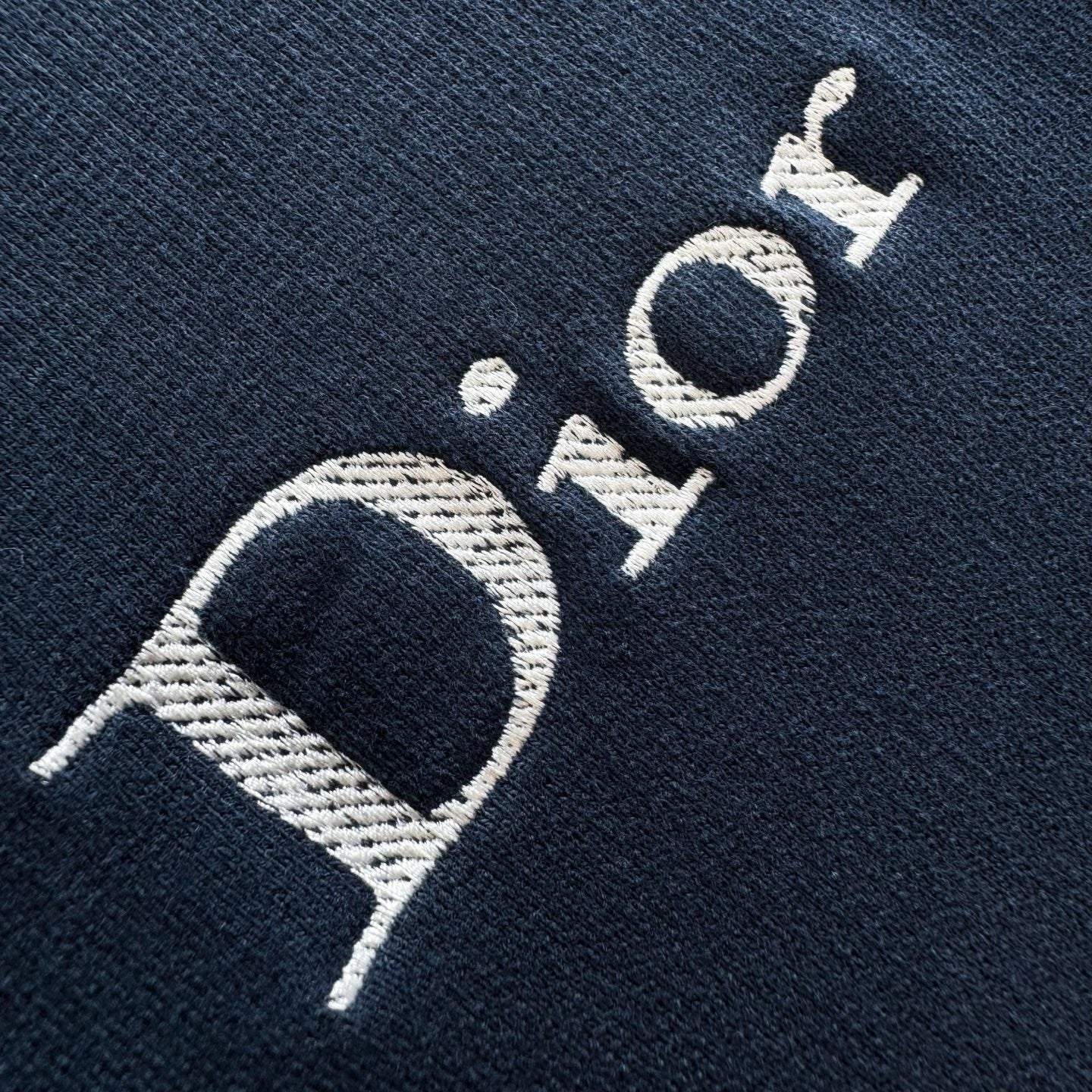 Dior Zip-neck Sweatshirt "Blue Cotton Fleece"