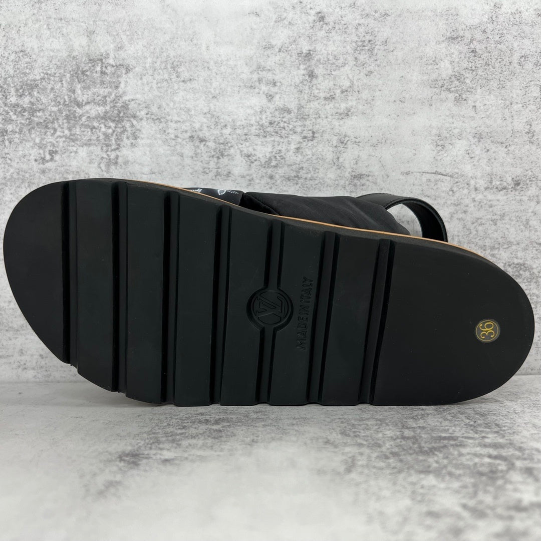 Louis Vuitton Sandals "Black-White-Brown"