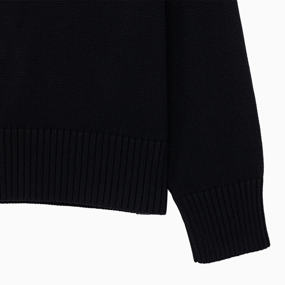 AMI Paris Ami De Coeur V-Neck Sweater "Black"