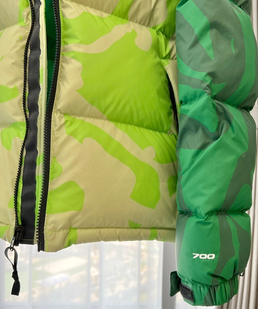 KAWS x The North Face Nuptse Down Jacket "Safety Green"