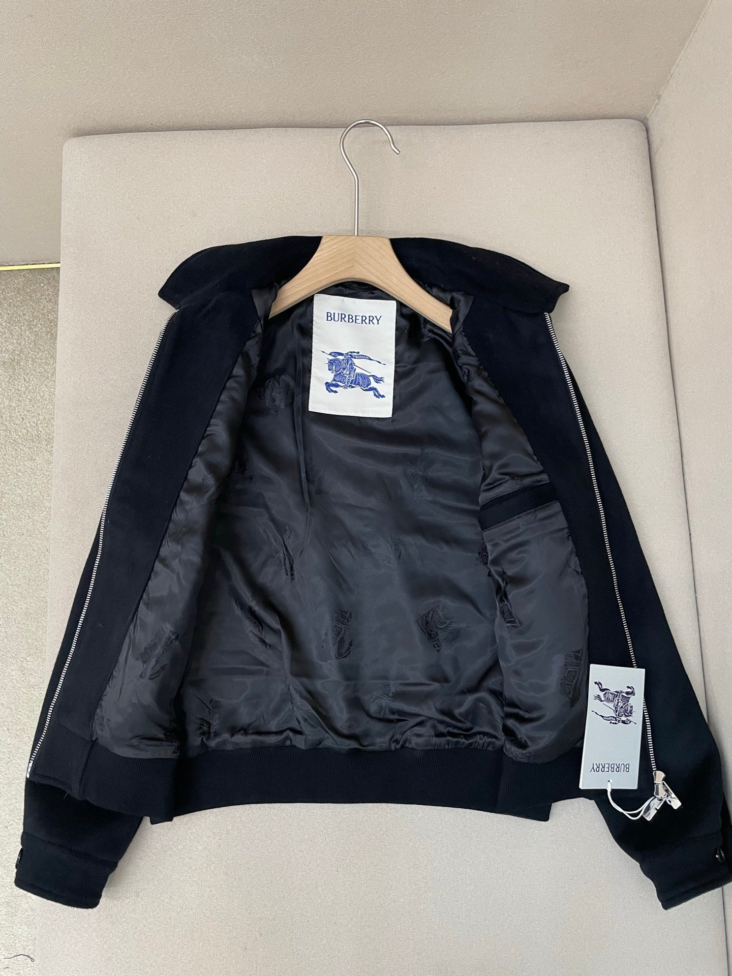 Burberry Cashmere Harrington Jacket "Black"