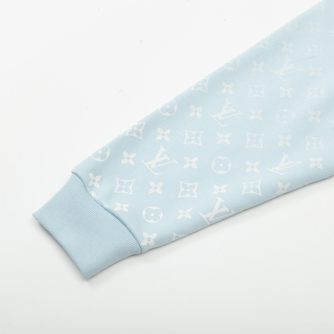 Louis Vuitton Gradient Monogram Hoodie "Baby Blue-White"