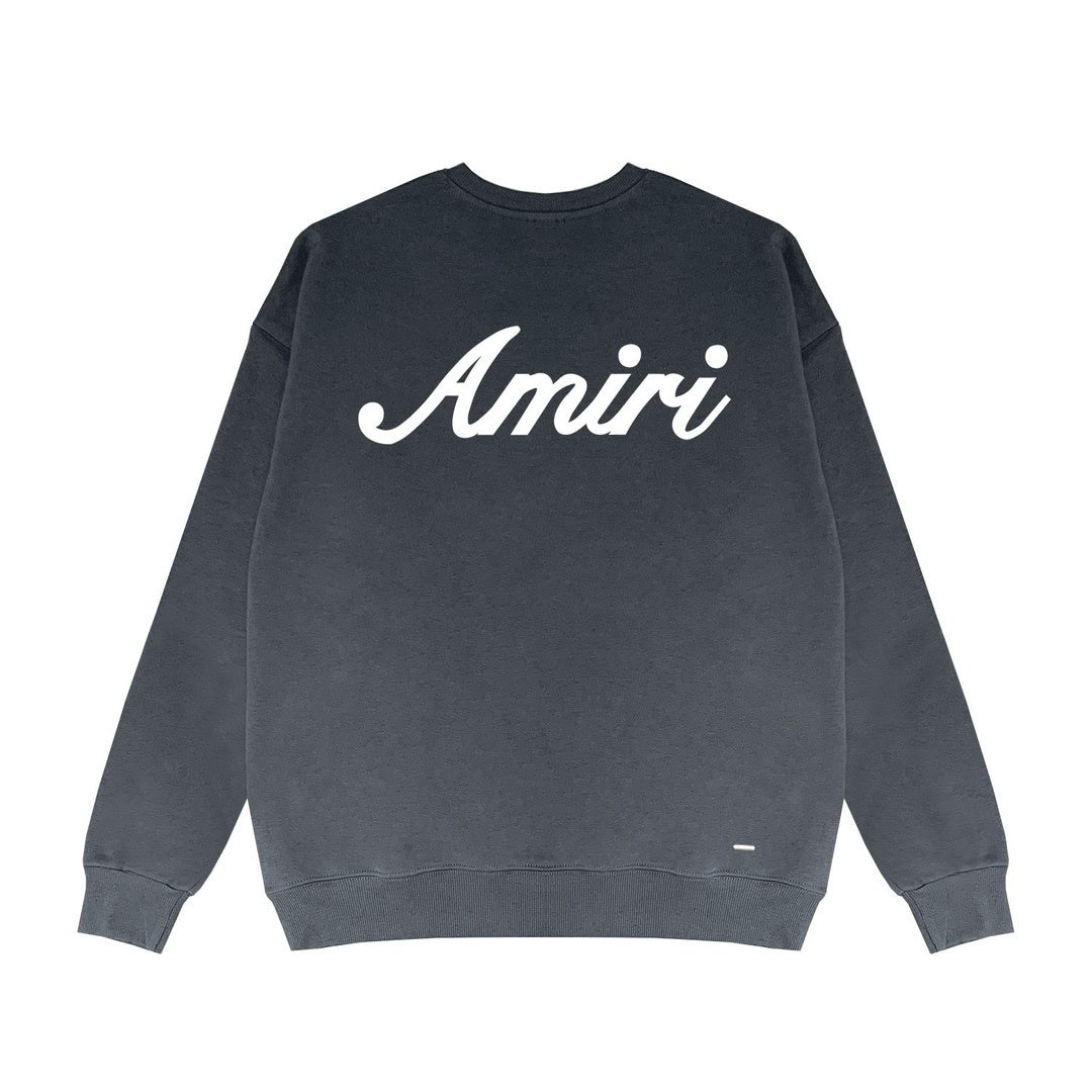 Amiri Script Logo Sweatshirt "Grey-White"