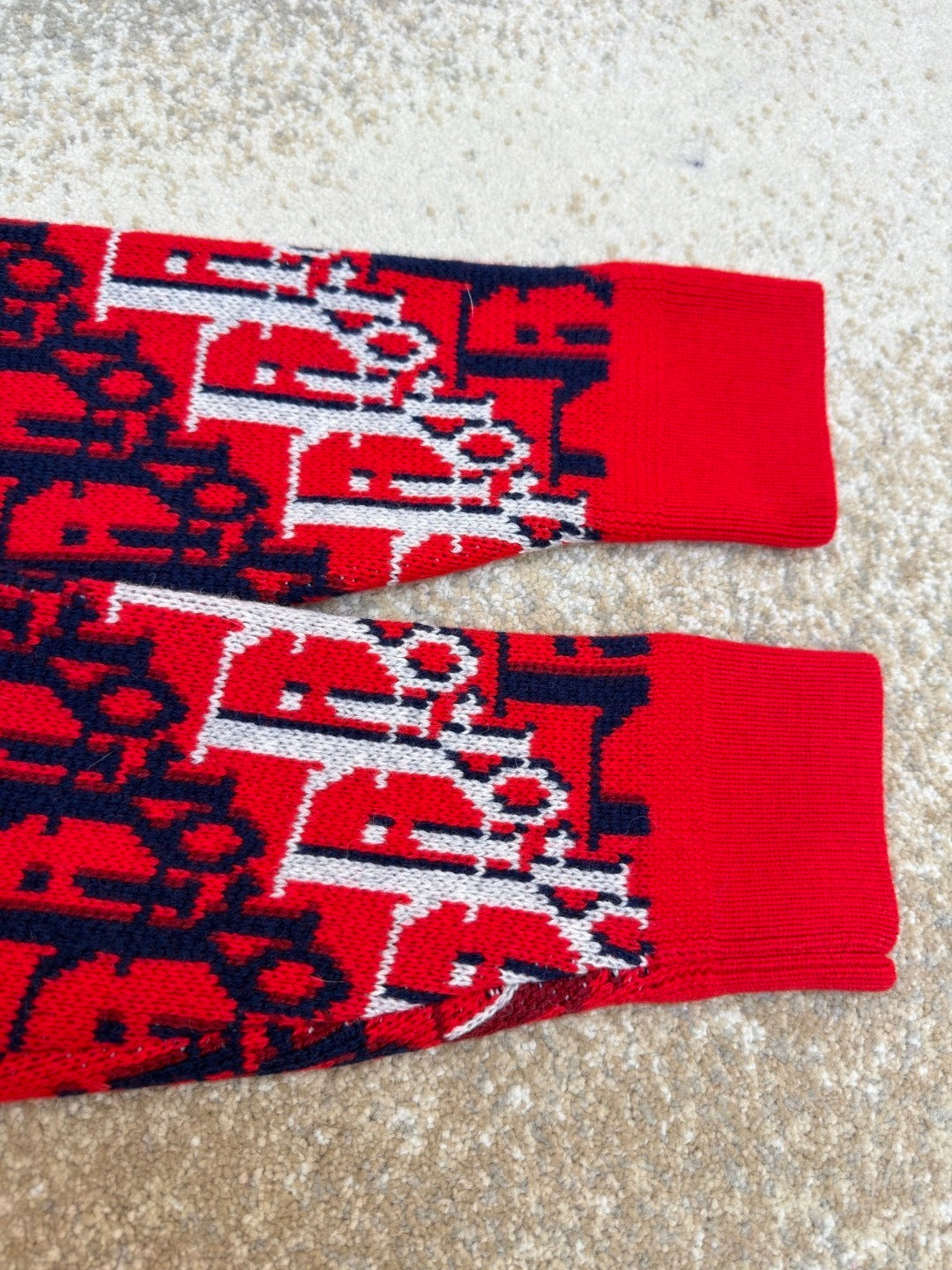 Dior Oblique Sweater "Red Wool Jacquard"