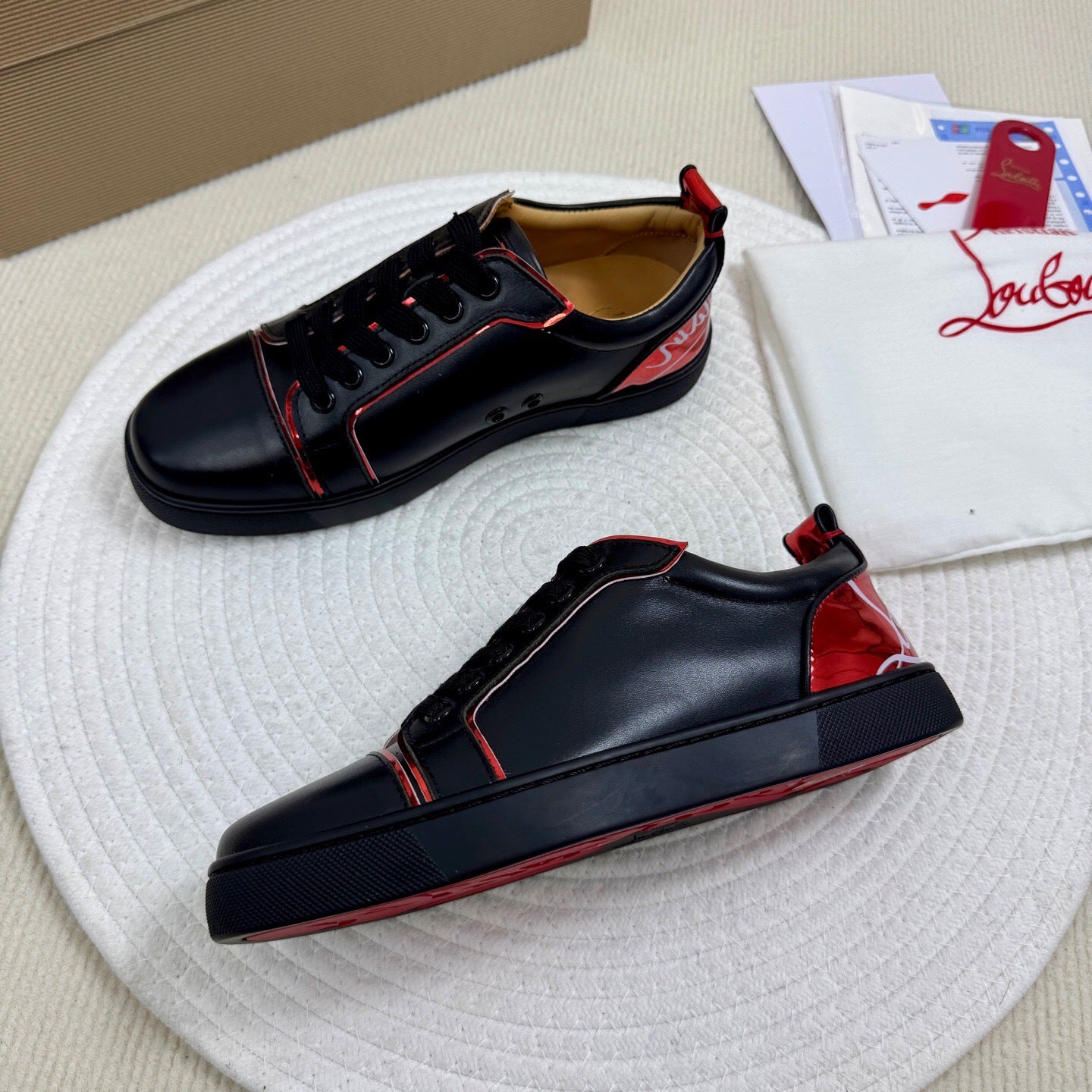 Christian Louboutin Fun Louis Junior "Black-Red"