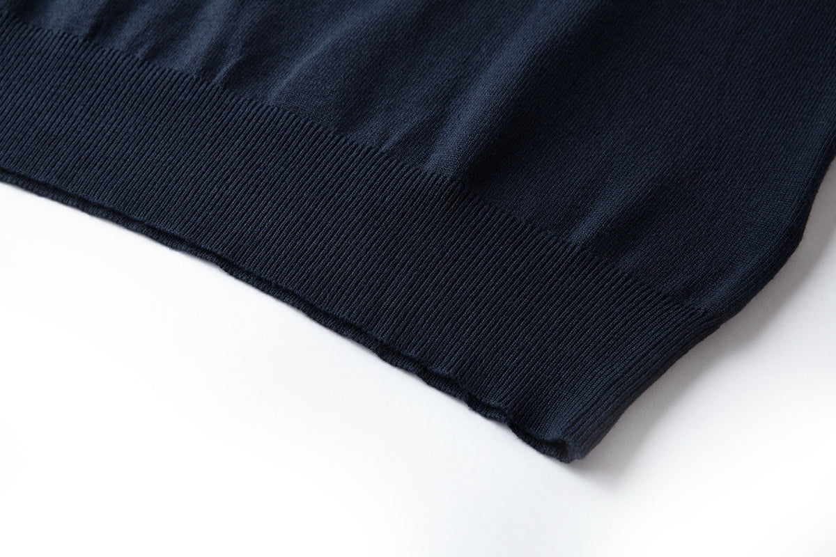 Gucci Knit Wool Sweater with Embroidery "Dark Blue"