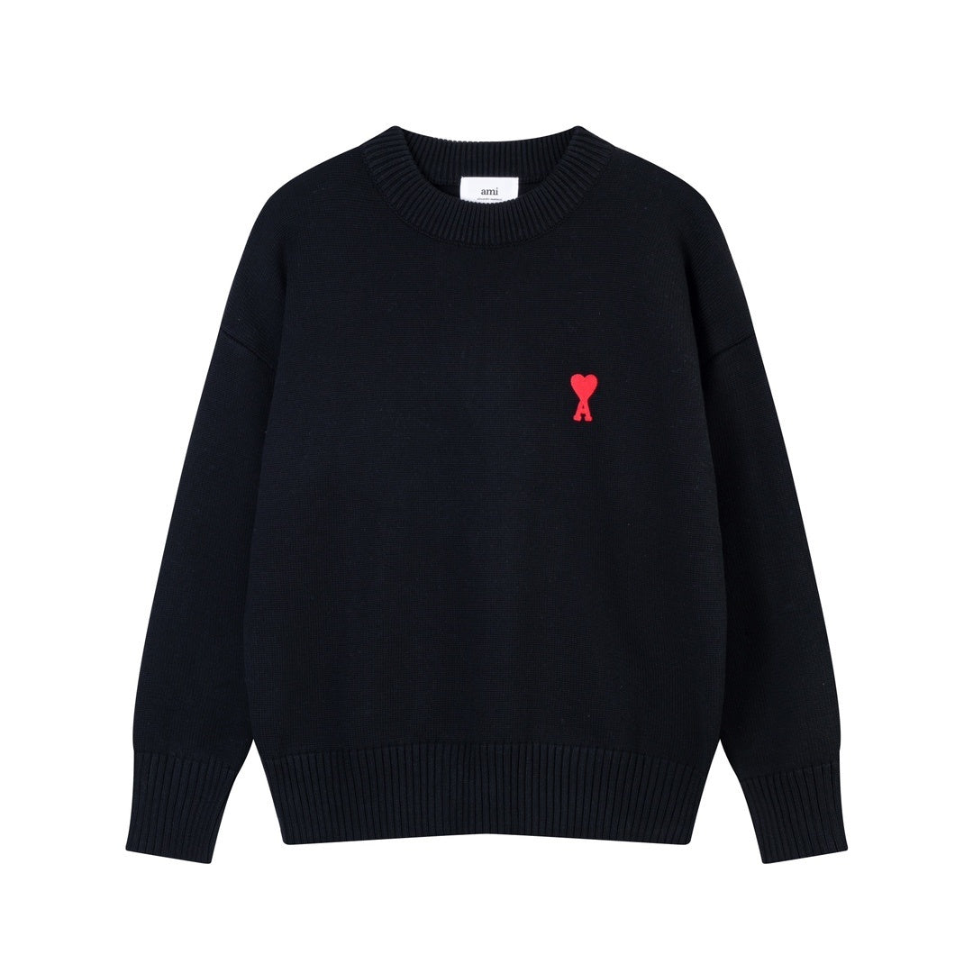 AMI Paris Ami De Coeur Sweater "Black"