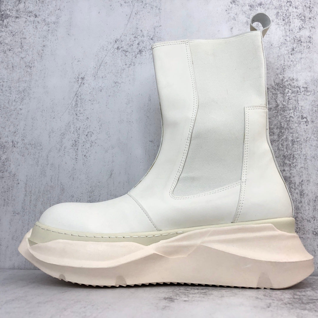 Rick Owens Abstract Beetle Boots "White"