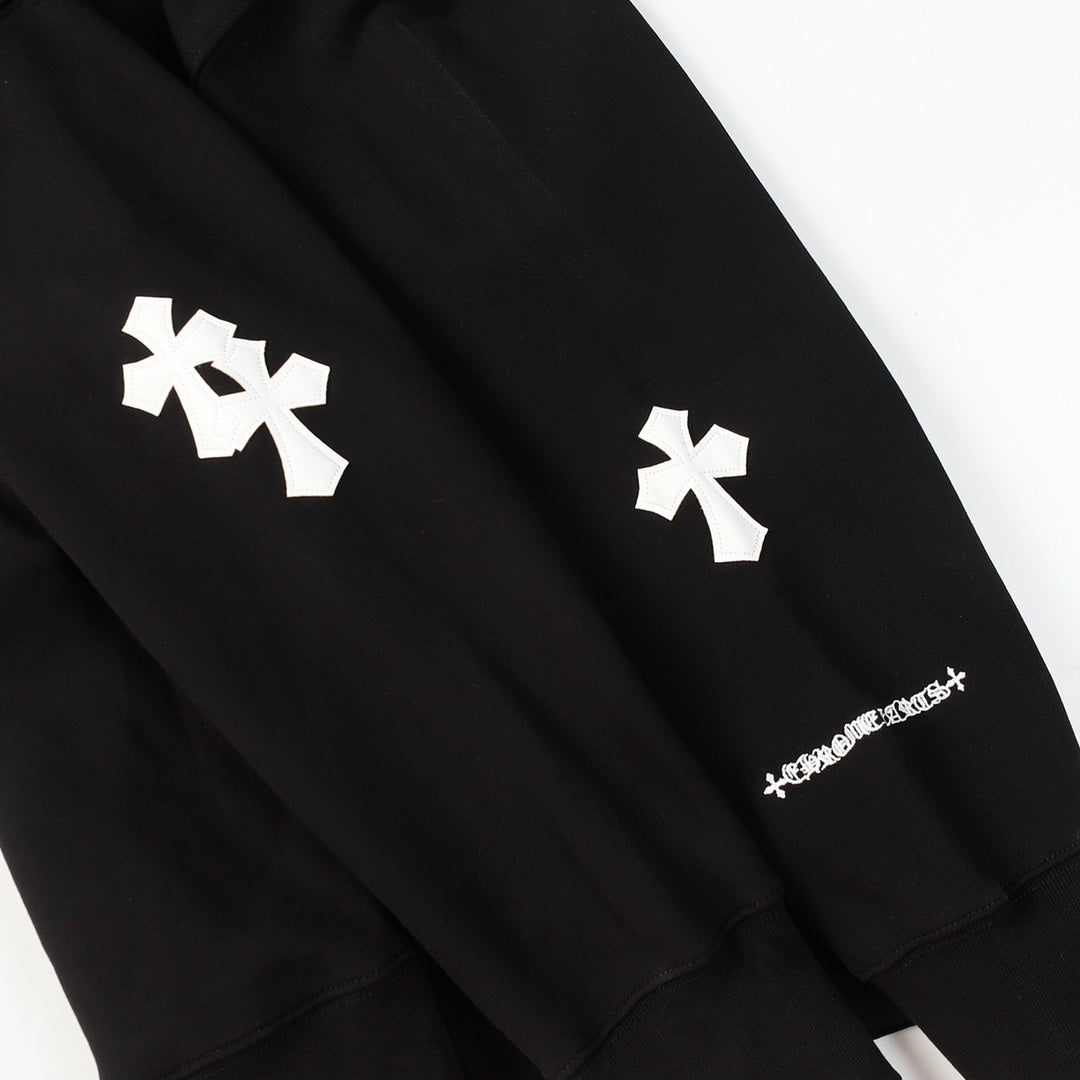 Chrome Hearts Zip-Up Hoodie "Black-White"