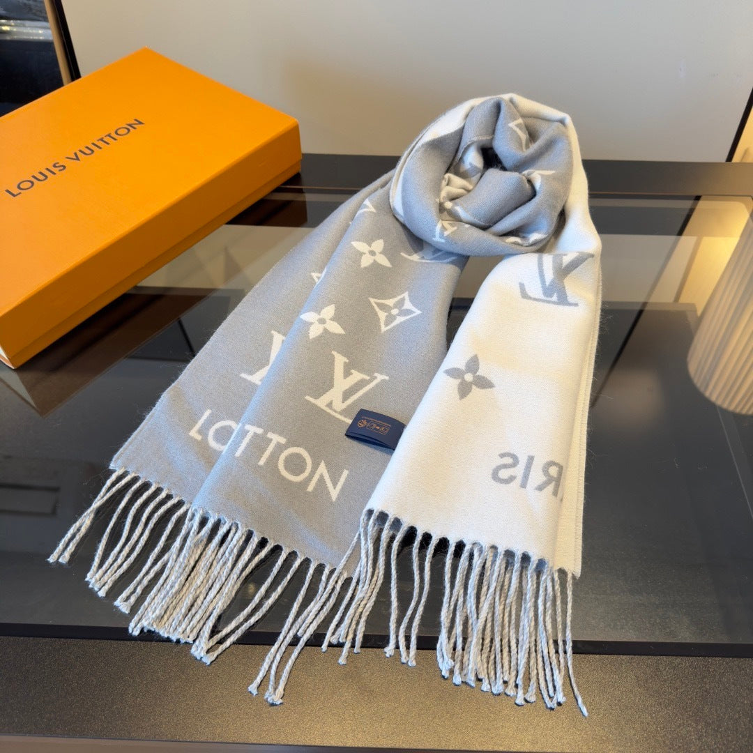 Louis Vuitton Monogram Scarf "Grey"