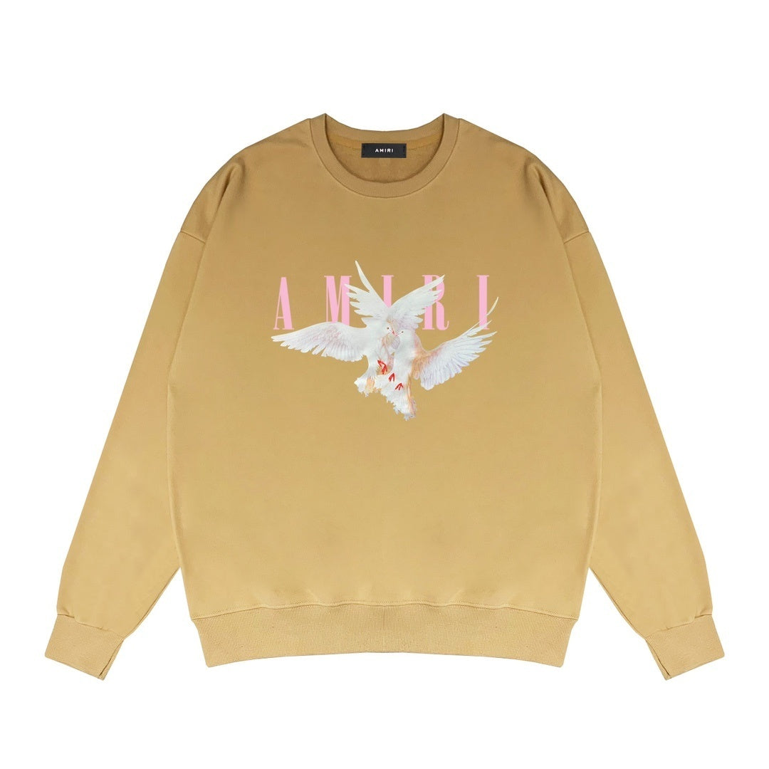 Amiri Dove Print Sweatshirt "Sand"