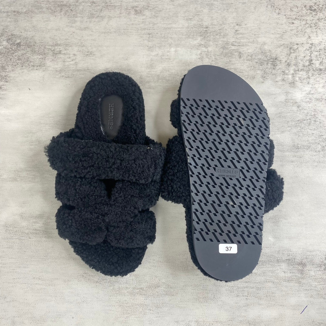 Hermes Chypre Sandals "Black"