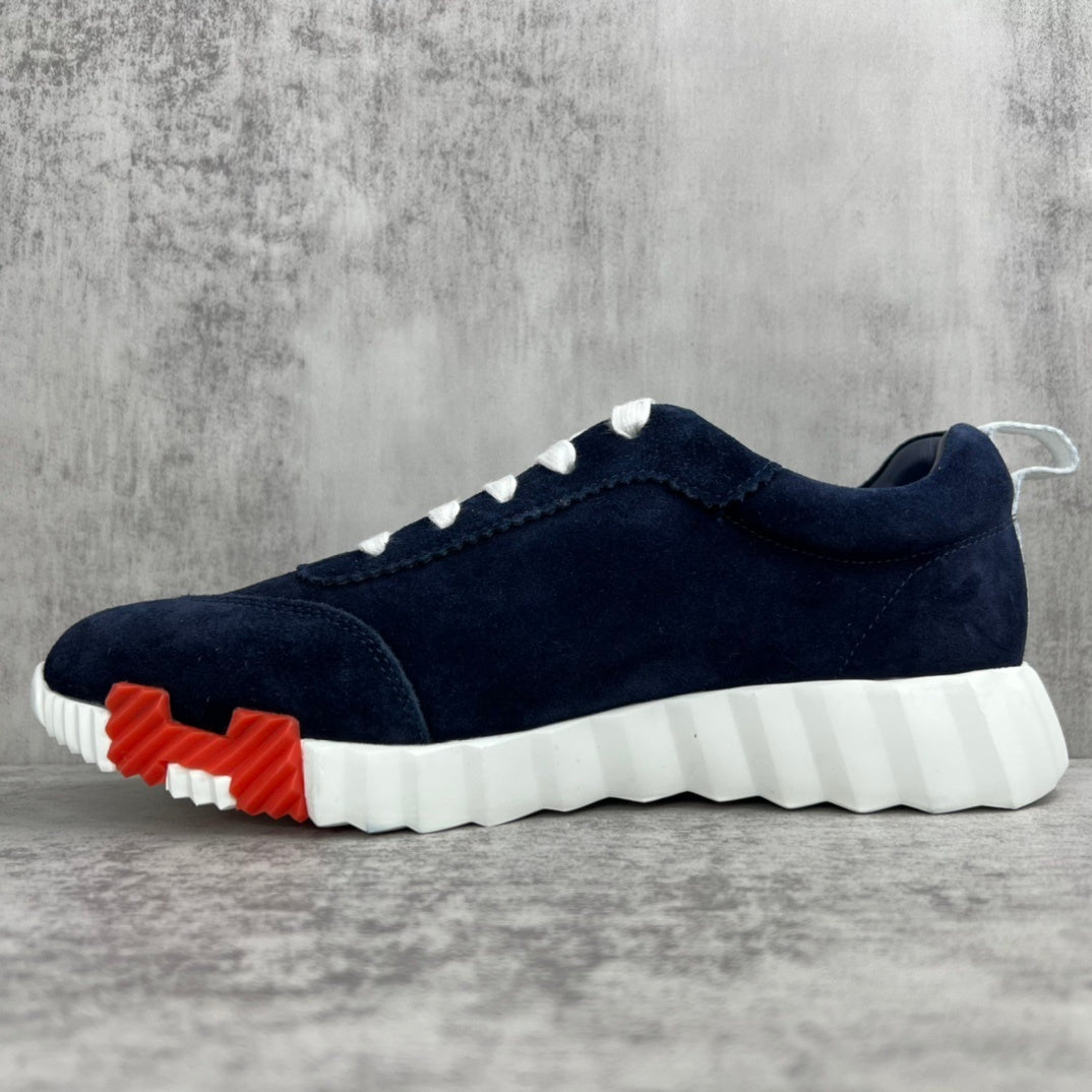 Hermes Bouncing Sneakers "Navy Blue Suede"