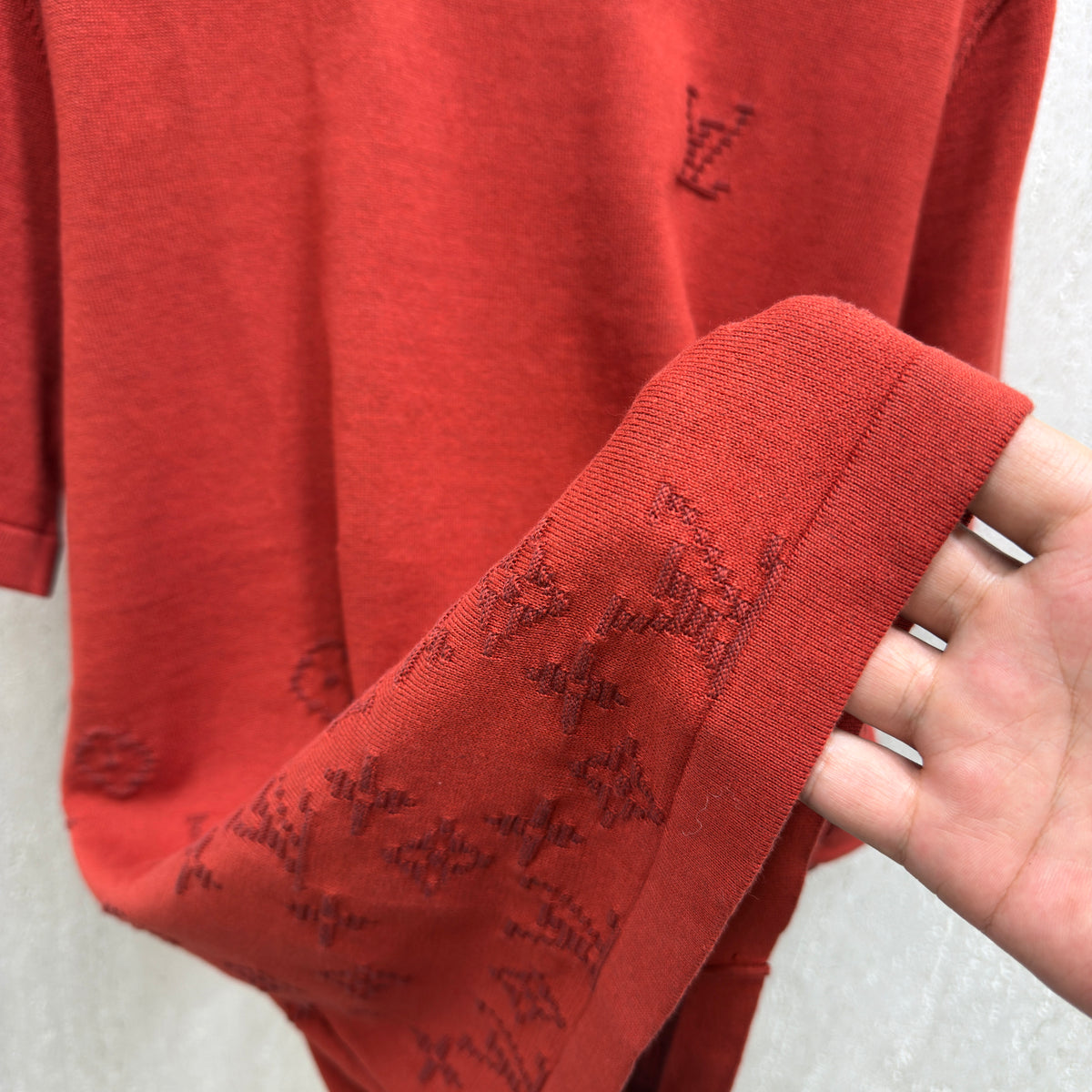 Louis Vuitton Jacquard Short-Sleeved Crewneck "Ketchup"
