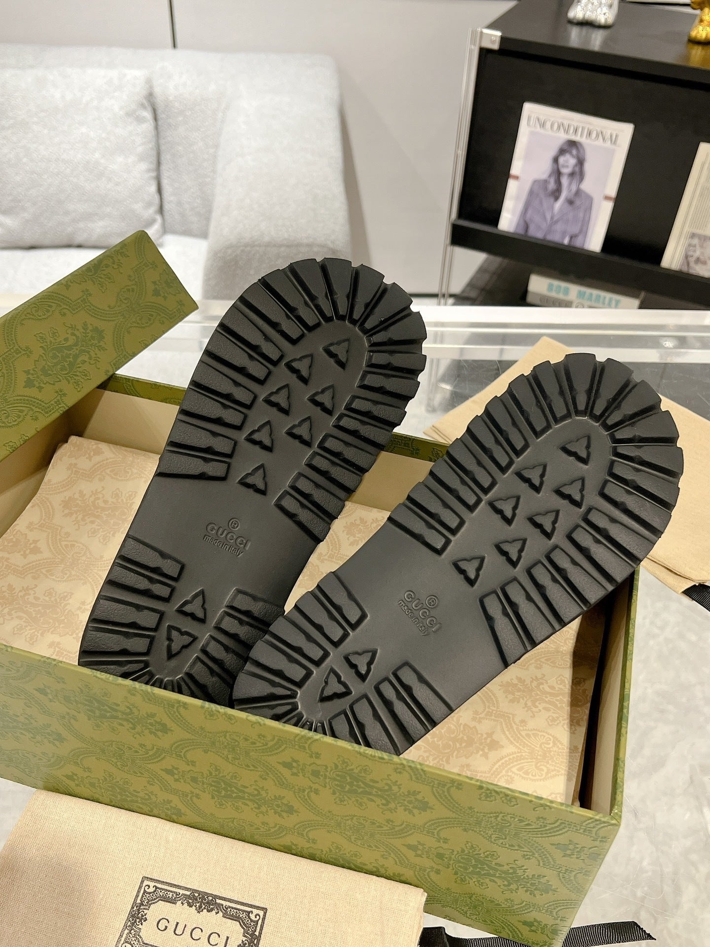 Gucci Slide Sandal with Web "Black"