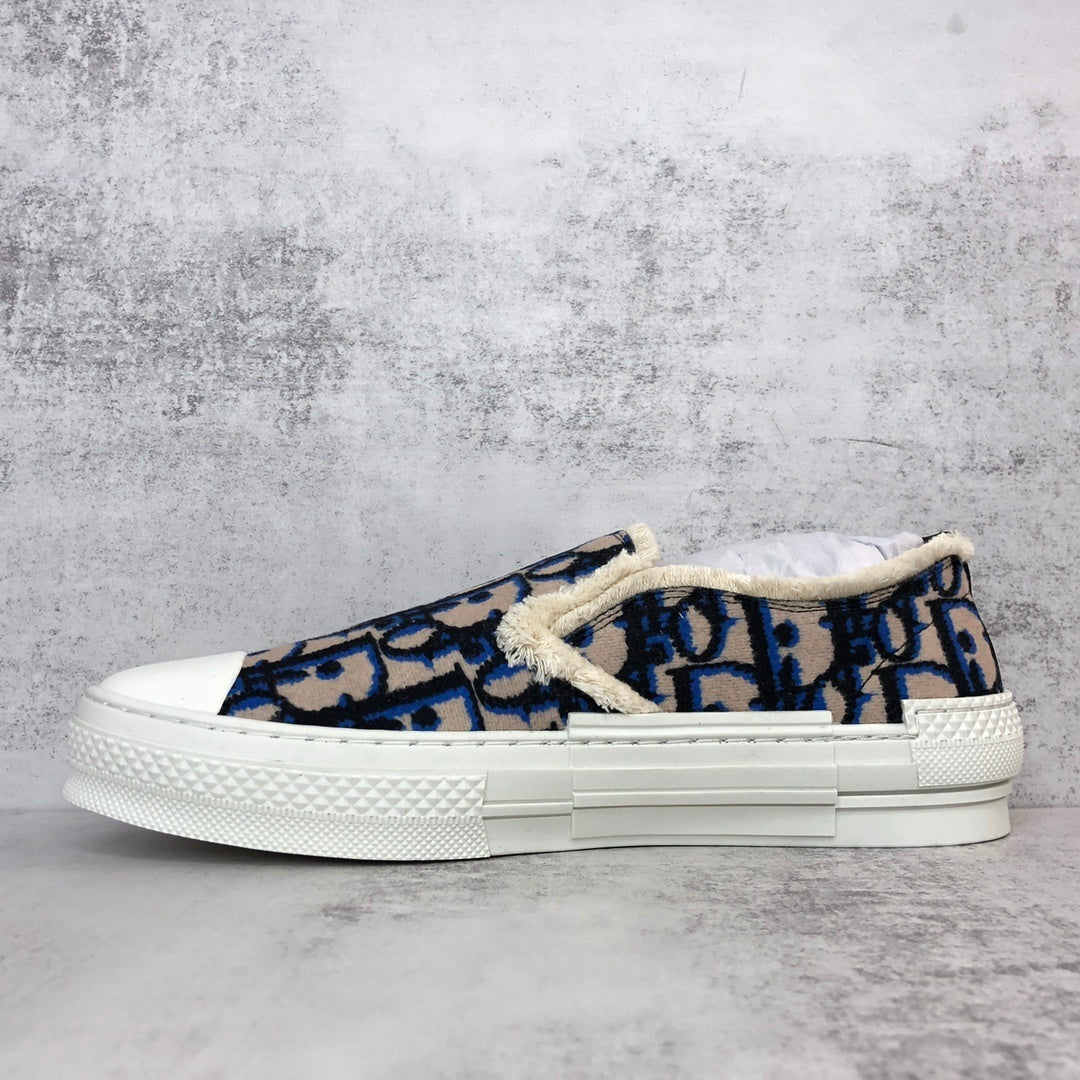 Dior B23 Slip-On "Beige-Blue-Black"