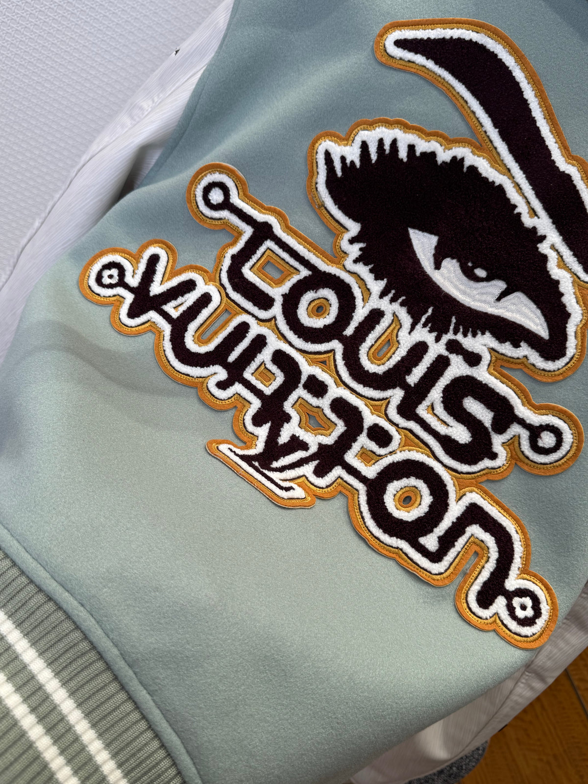 Louis Vuitton Varsity Leather Blouson "Aqua"