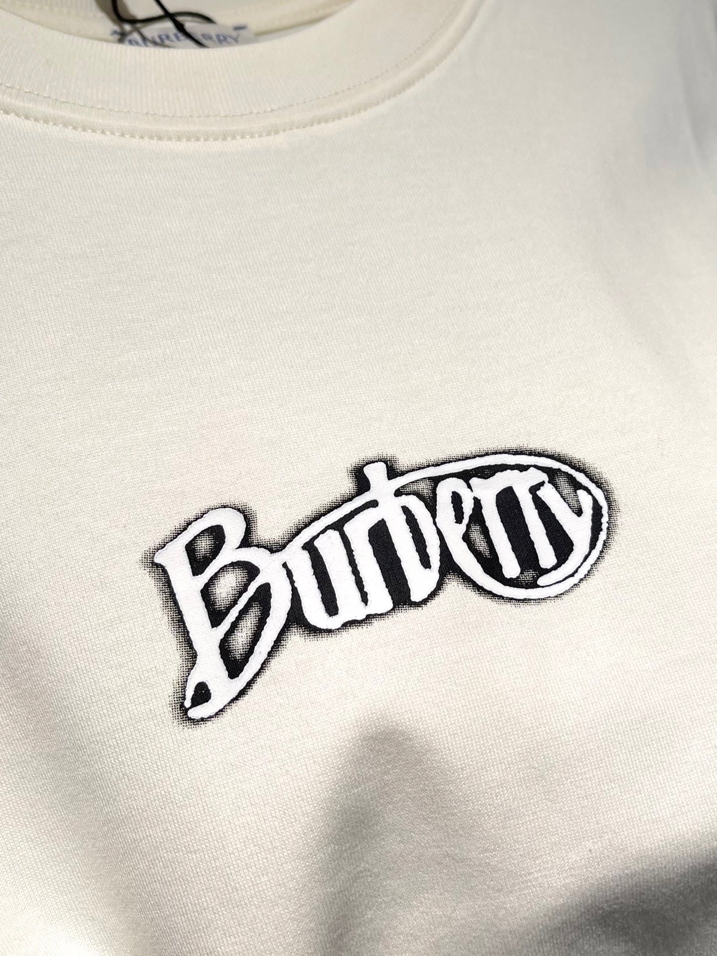 Burrberry Logo Cotton T-Shirt "White"