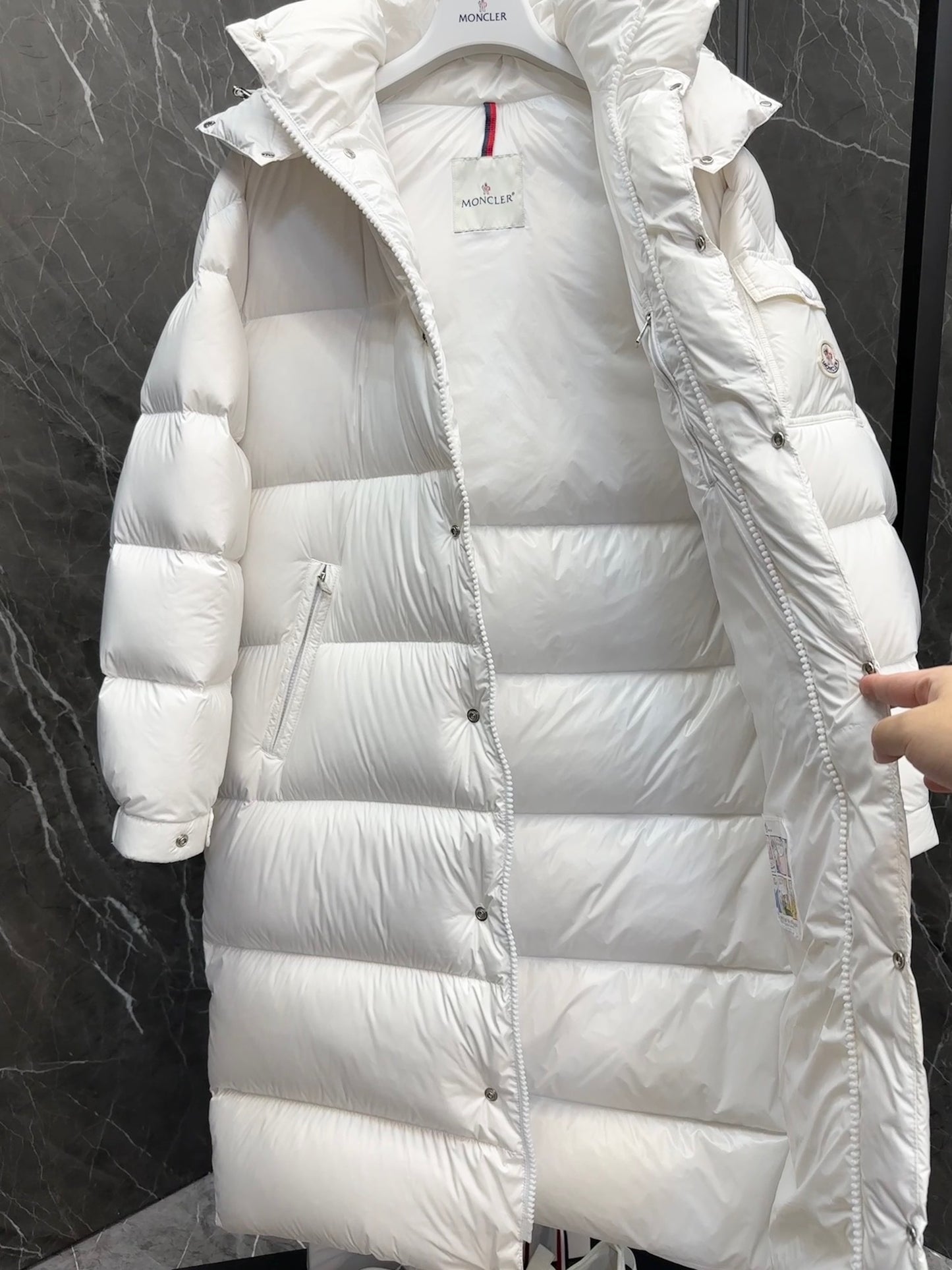 Moncler Hanoverian Long Down Jacket "White"