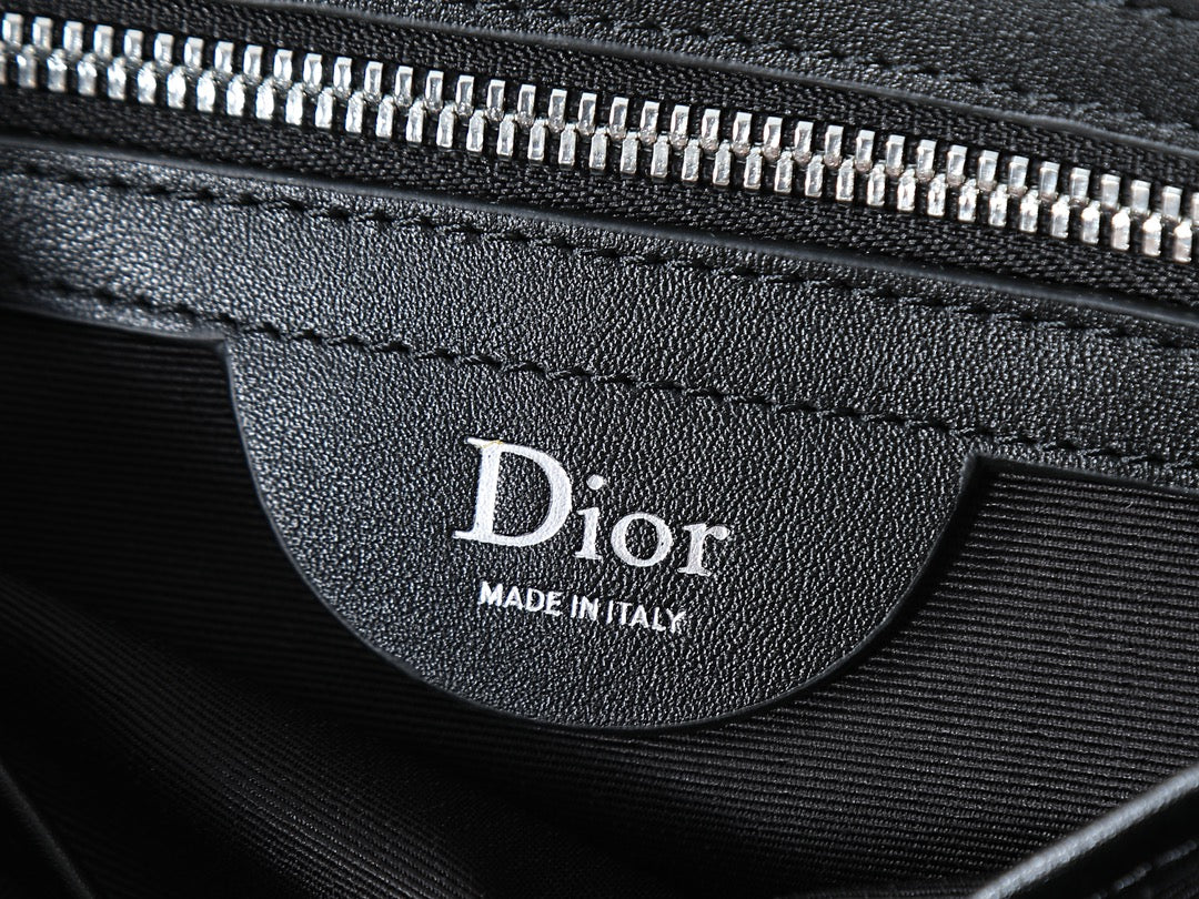 Dior Jett Mini Messenger Bag with Flap "Dior Oblique in Black Jacquard"