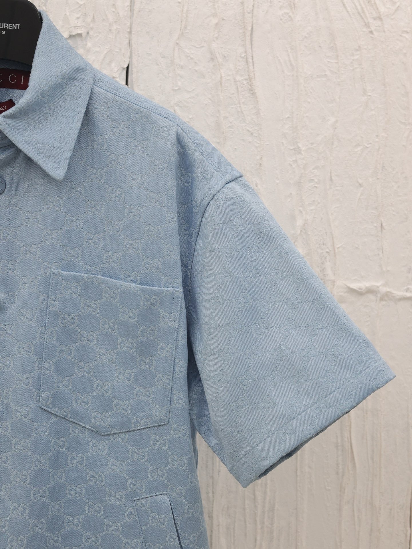 Gucci GG Cotton Oversized Shirt "Blue"