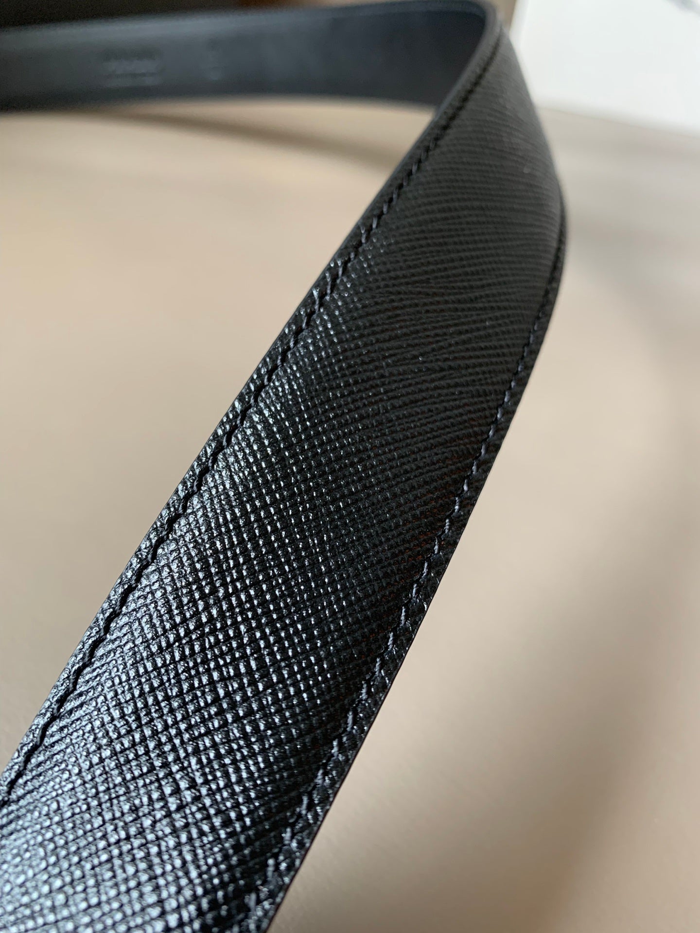 Prada 30mm Saffiano Leather Belt "Black"
