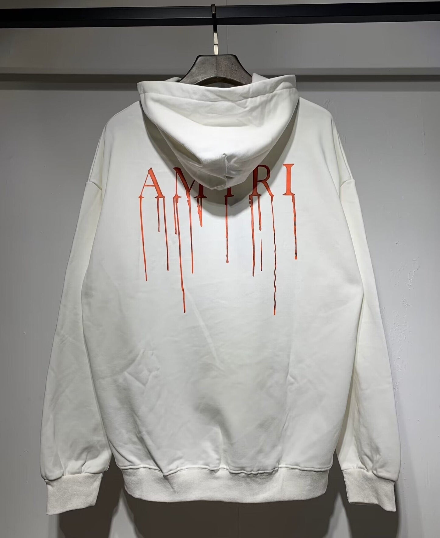 Amiri Spray Paint Hoodie "White-Orange"