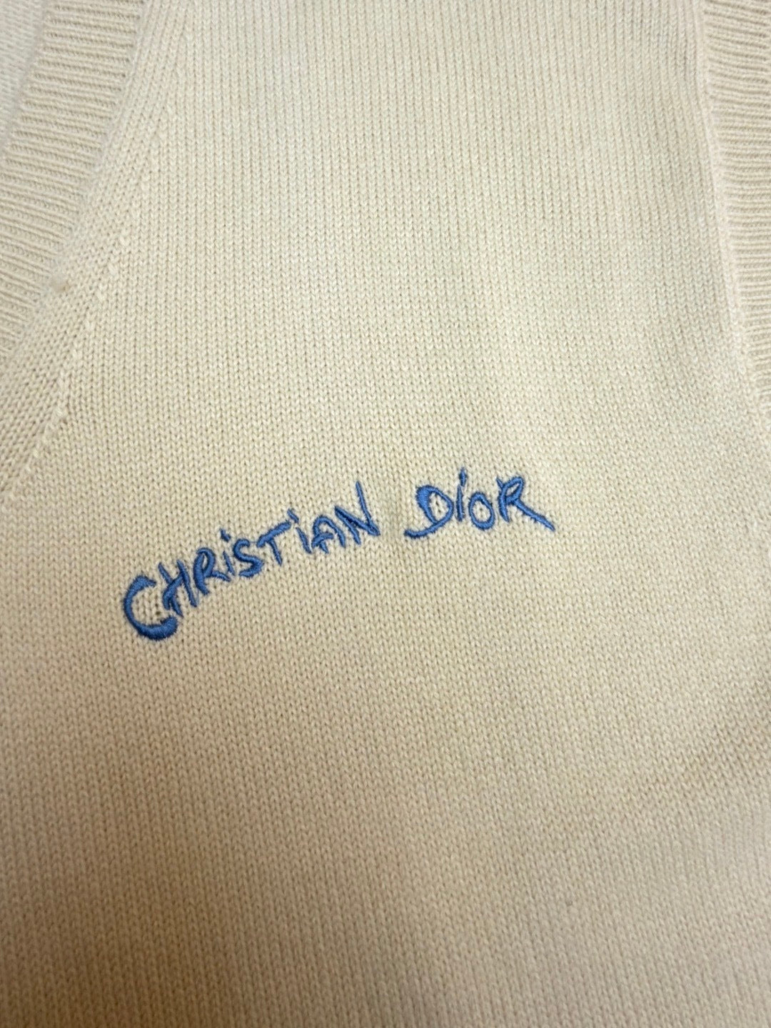 Dior Christian Dior Tag Sweater Vest "Beige"