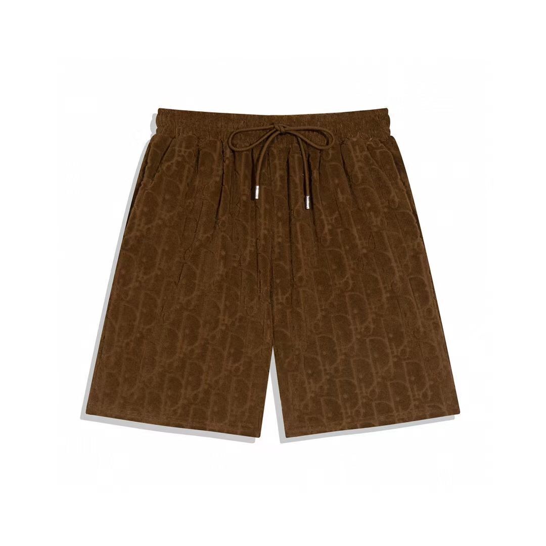 Dior Monogram Jacquard Toweling Shorts "Brown"