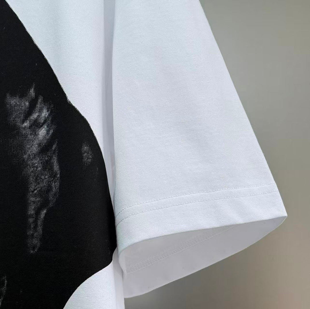 Givenchy T-Shirt Cotton with Surrealism Print "White"