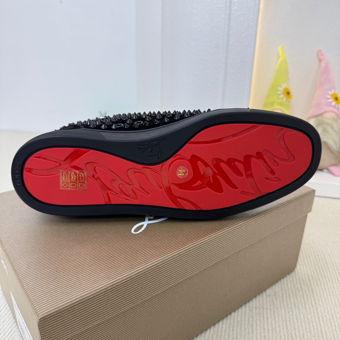 Christian Louboutin Orlato Suede Spikes "Black"