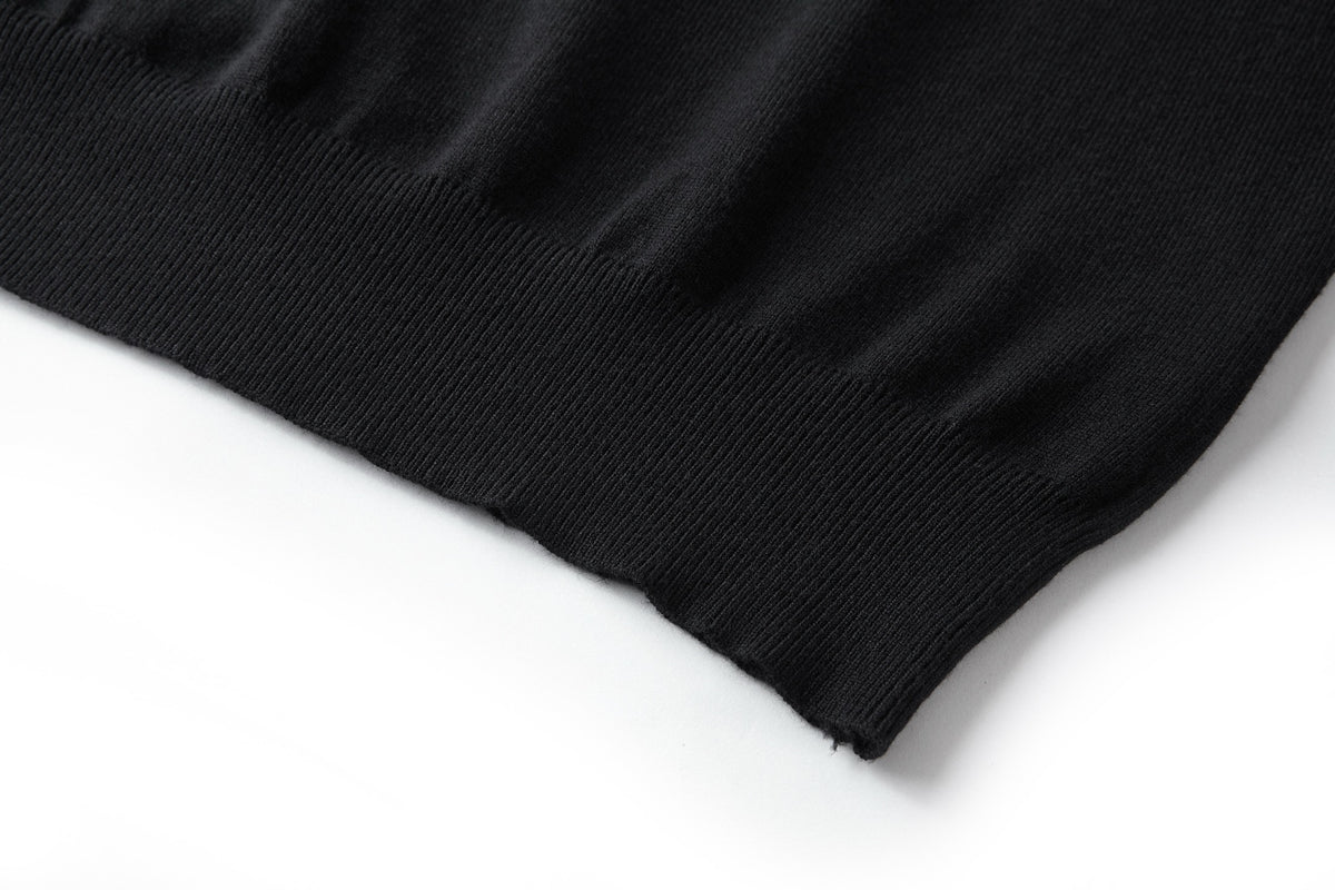 Gucci Knit Wool Sweater with Embroidery "Black"