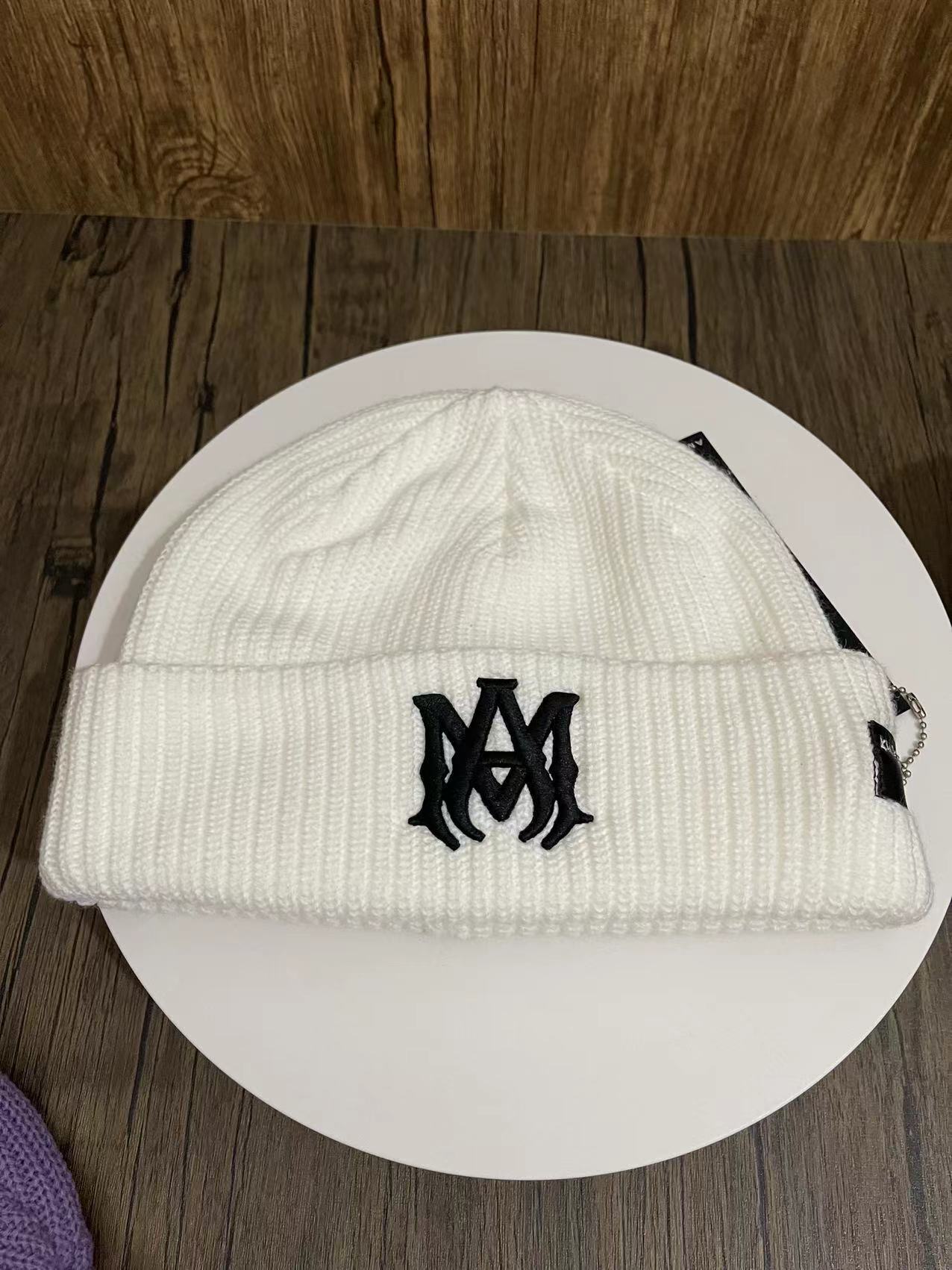 Amiri Wool Beanie "White-Black"