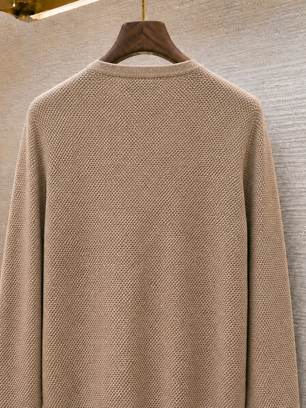 Loro Piana Varallo Crewneck "Mulberry Natural Wood"