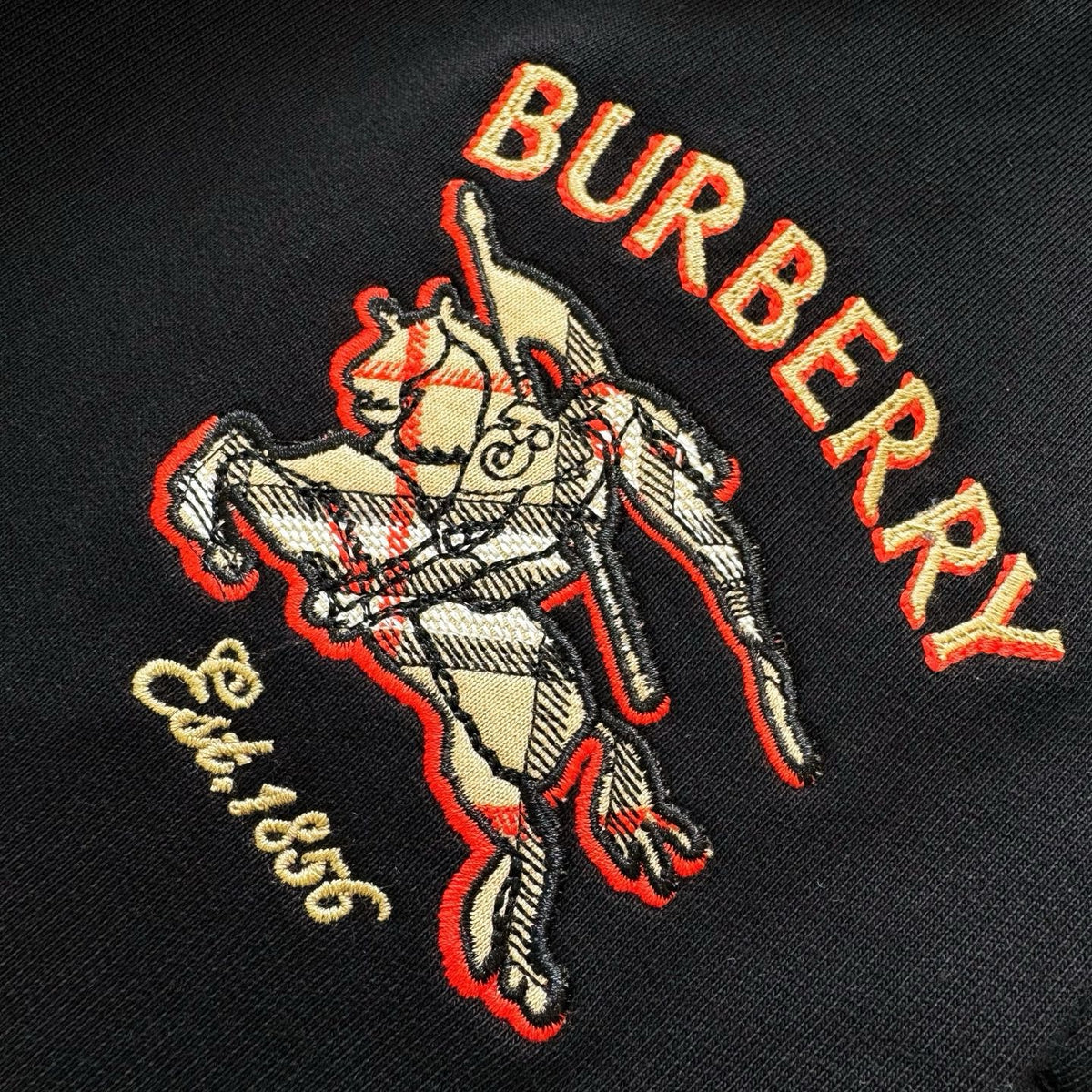 Burberry Knight Check Cotton Track Pants "Black"