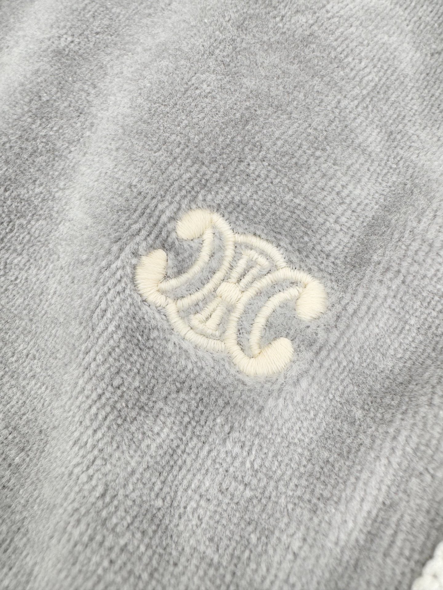 Celine Velvet Tracksuit Sweatpants "Grey"