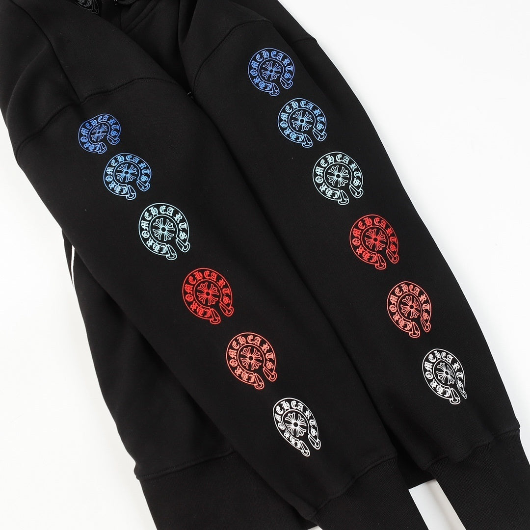 Chrome Hearts Zip-Up Hoodie "Black-Multicolour"