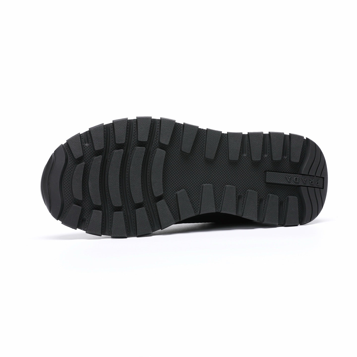 Prada Prax 02 Fabric and Brushed Leather Sneakers "Black"