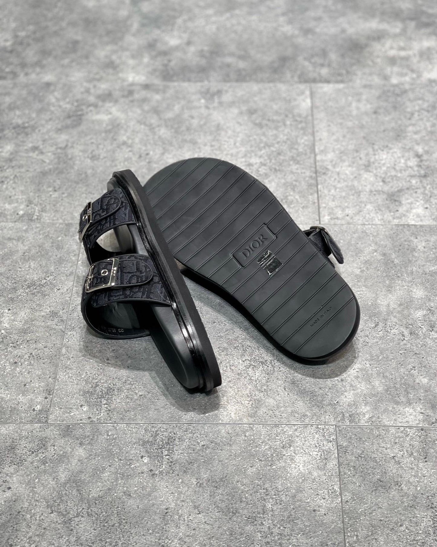 Dior Aqua Sandals "Black Dior Oblique Jacquard"
