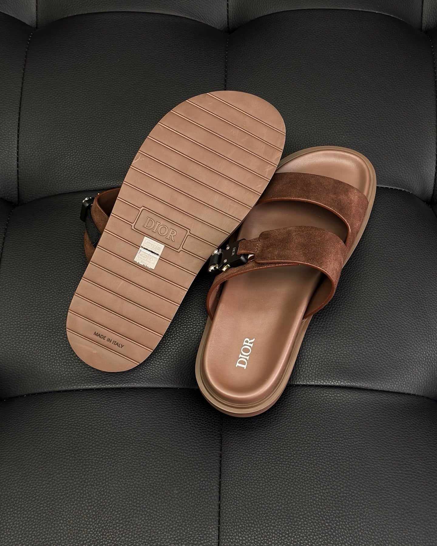 Dior Aqua Sandals "Brown Suede"
