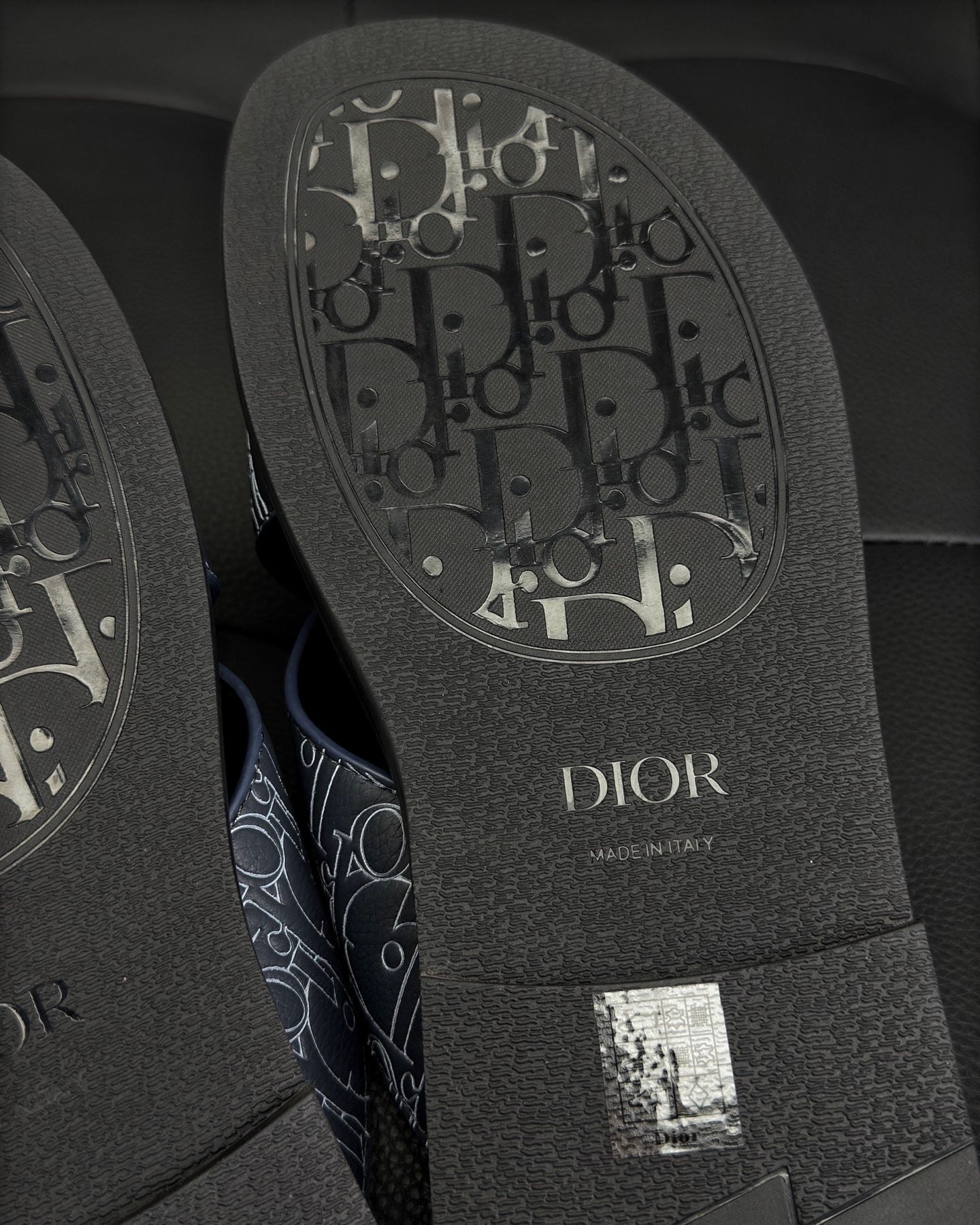 Dior Alias Sandal "Navy Blue Gravity Outline Leather"