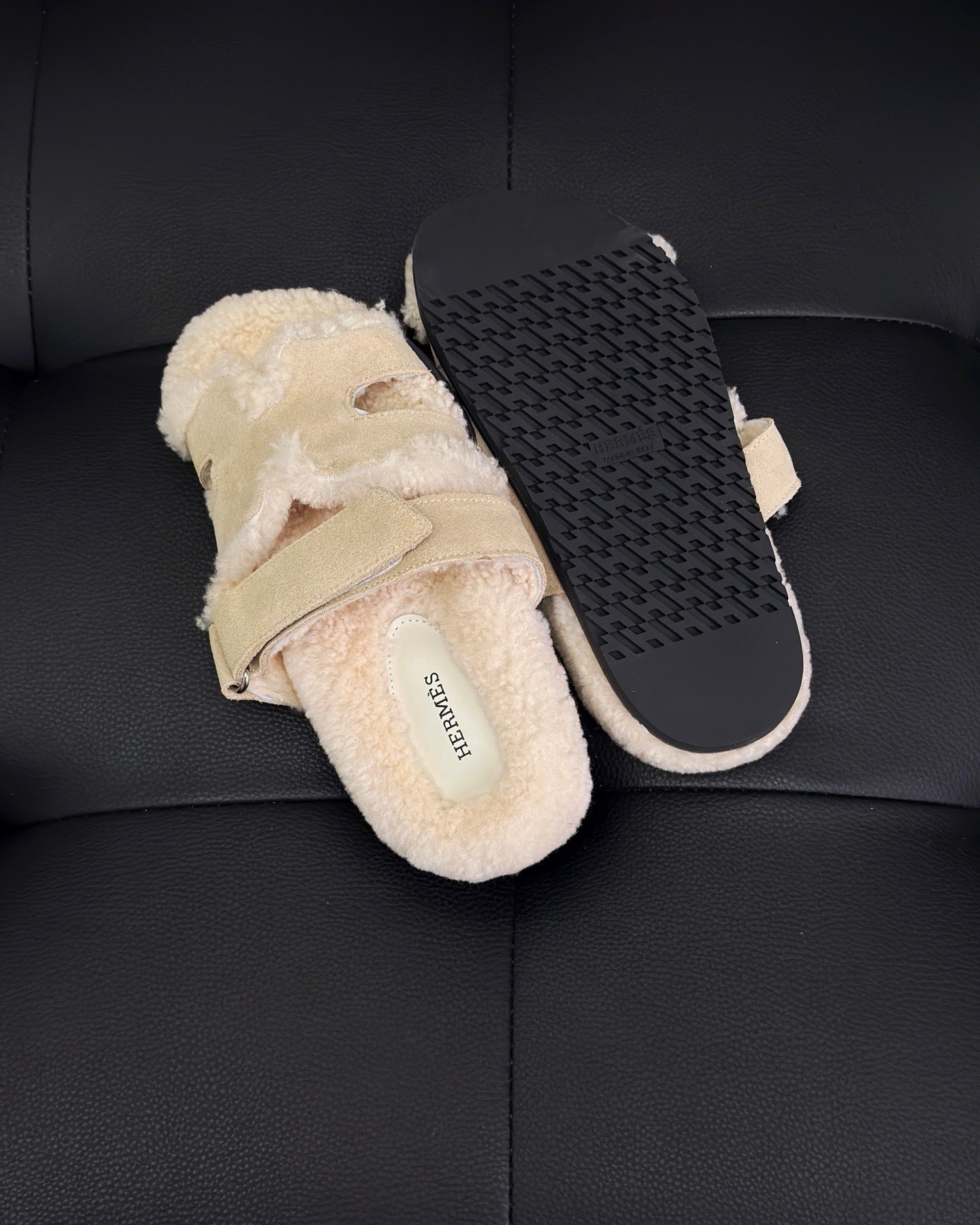 Hermes Chypre Sandals "Beige"