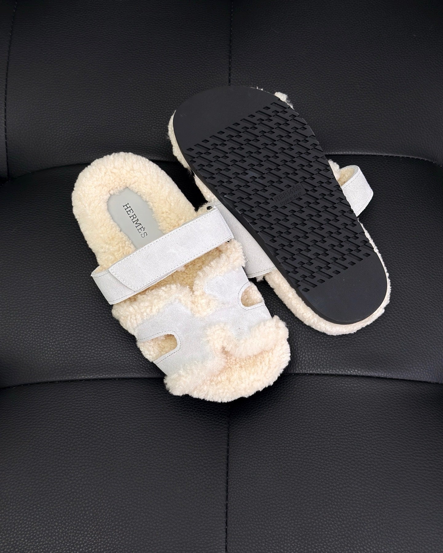 Hermes Chypre Sandals "Grey"