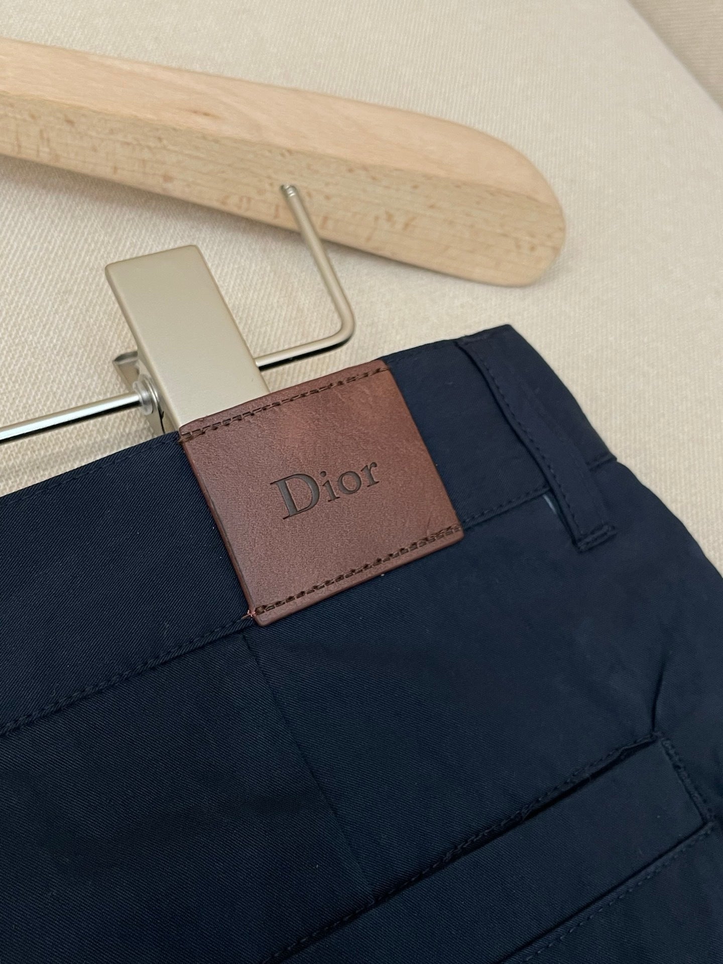 Cargo Pants with Dior Embroidery “Blue Virgin Wool Twill”