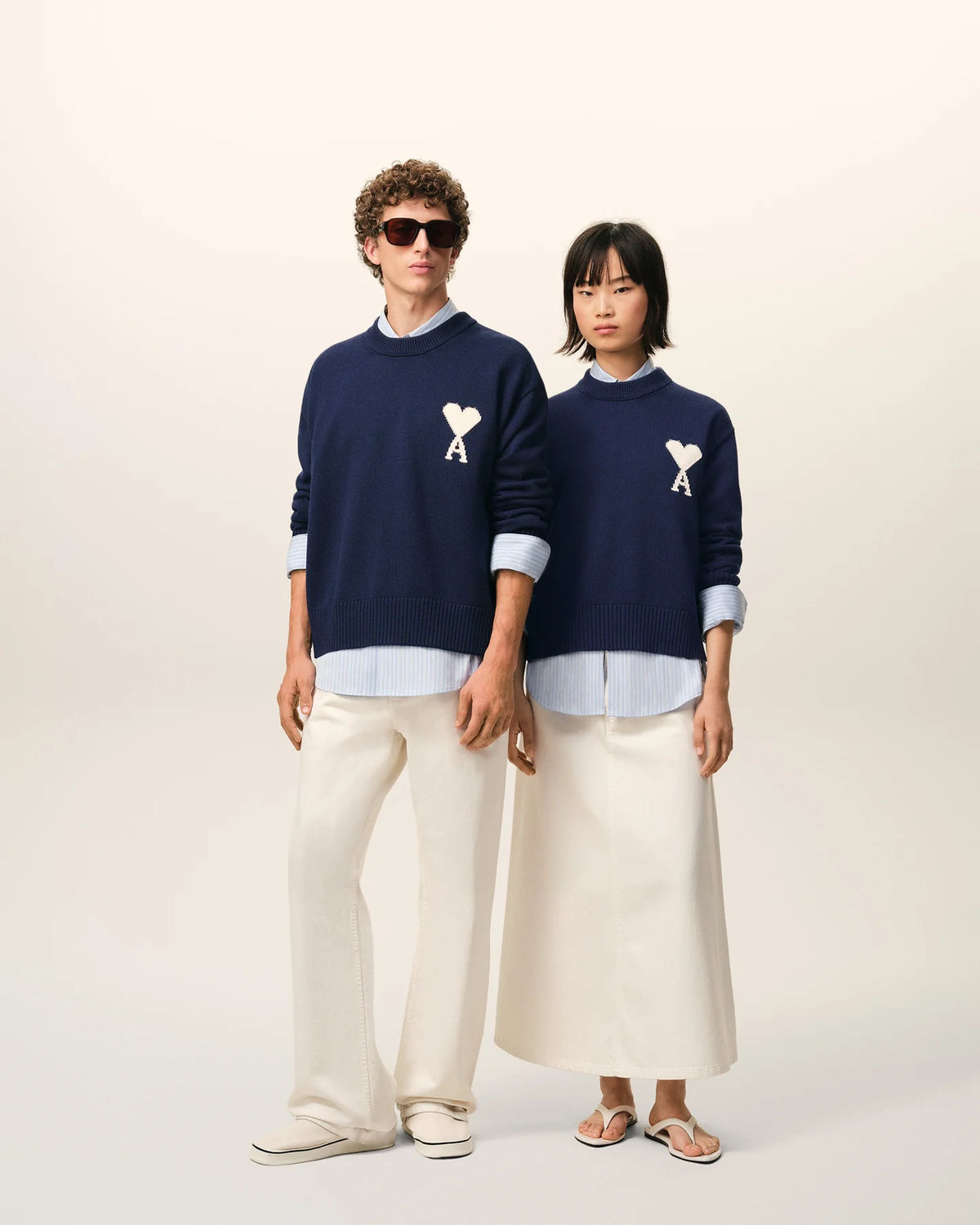 AMI Paris Ami De Coeur Sweater "Navy Blue"