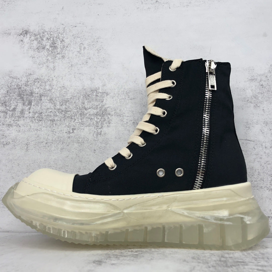 Rick Owens Abstract DRKSHDW High "Black-Beige Clear Sole"