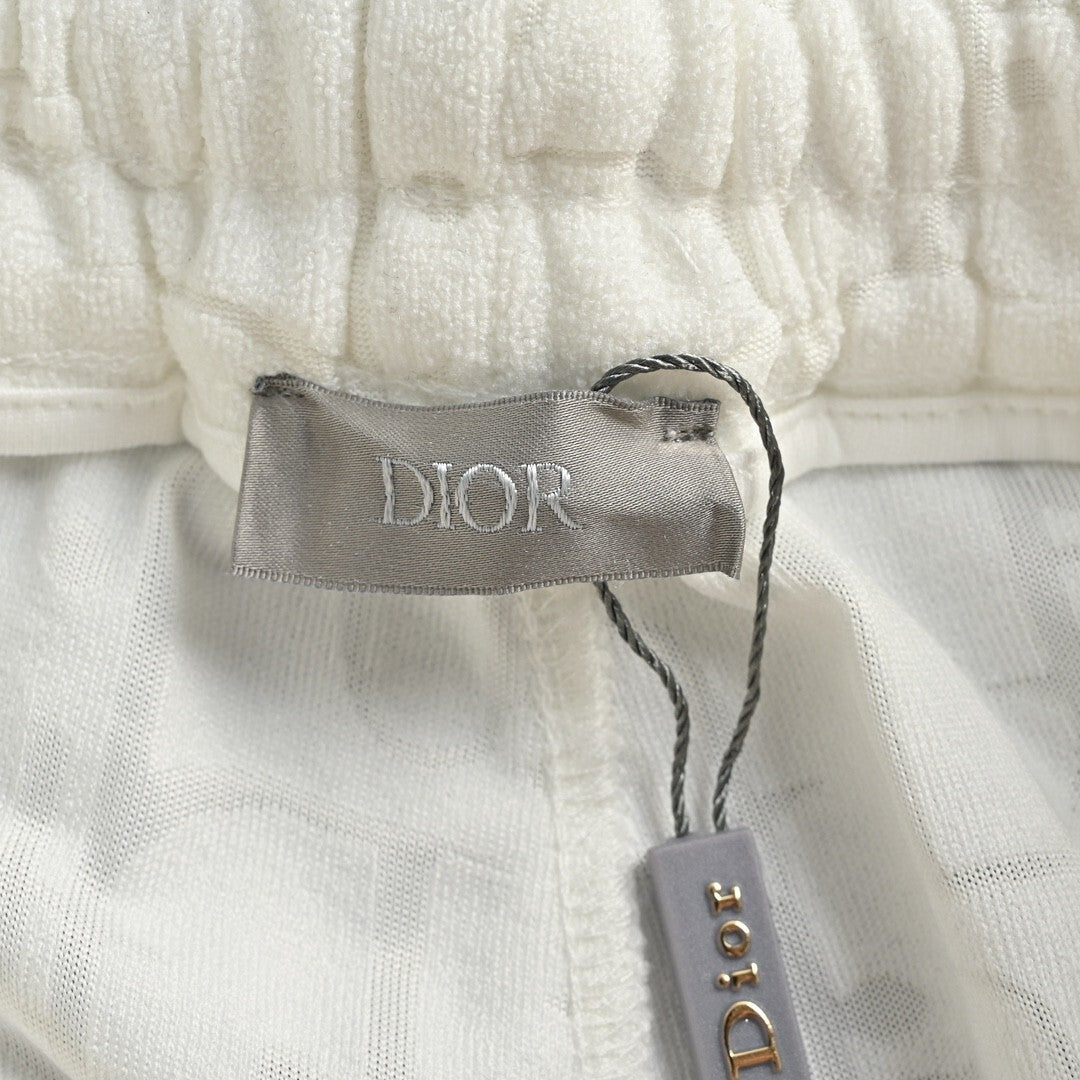 Dior Monogram Jacquard Toweling Shorts "White"