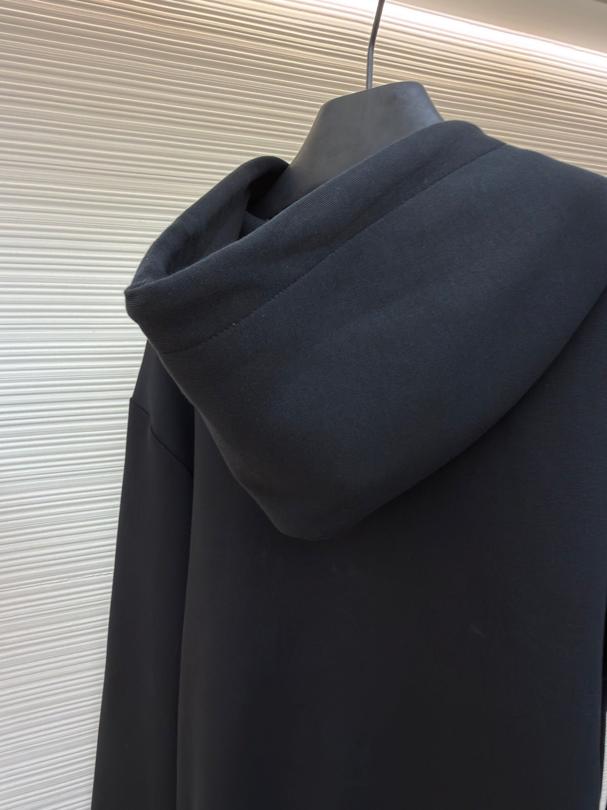Louis Vuitton Embroidered Zipped Jersey Hoodie "Black"