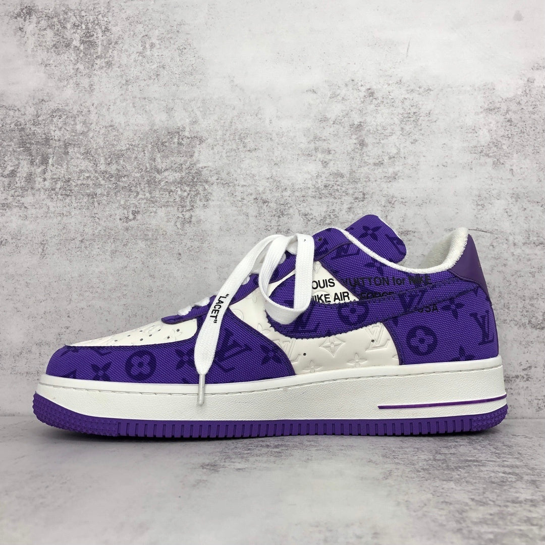 Louis Vuitton x Nike Air Force 1 "Purple-White"